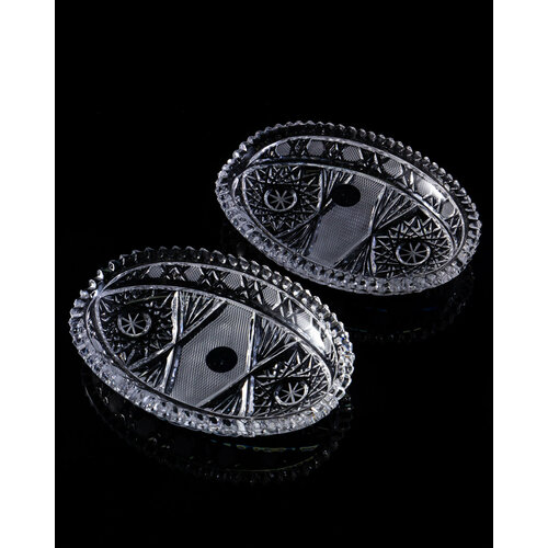 Набор шпротниц 2 шт Хрусталь С671-3 1600₽