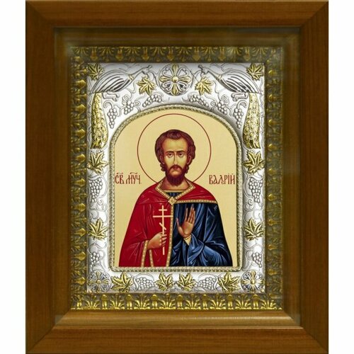 Икона Валерий Мелитинский мученик, 14x18 см, в деревянном киоте 20х24 см, арт вк-439
