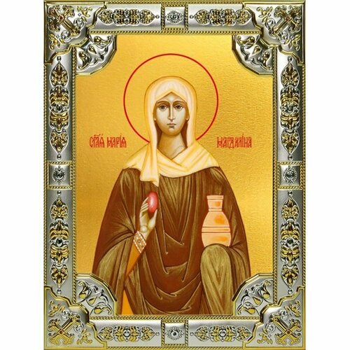 Икона Мария Магдалина 18 х 24 со стразами, арт вк-4813