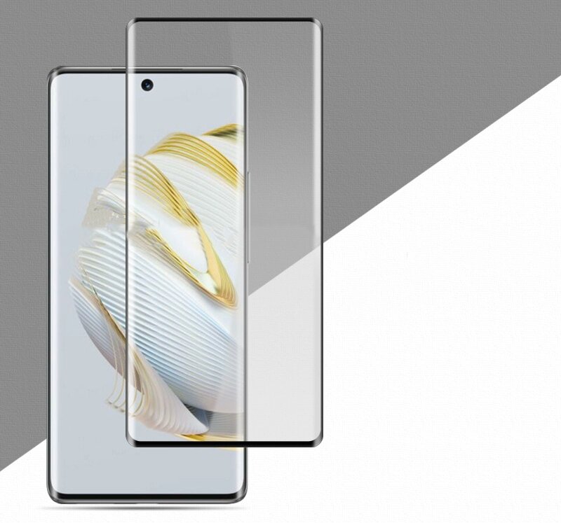 3D/5D защитное изогнутое стекло MyPads 5D Forti Glass для Huawei Nova 10 с олеофобным покрытием черное