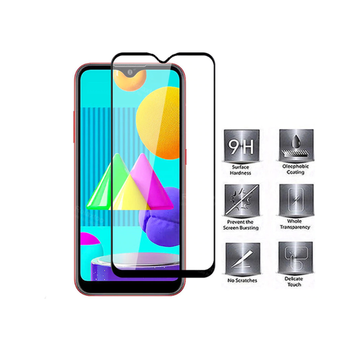 3D/5D защитное стекло MyPads для Samsung Galaxy M01 SM-M015F (2020) с закругленными изогнутыми краями которое полностью закрывает экран / дисплей.