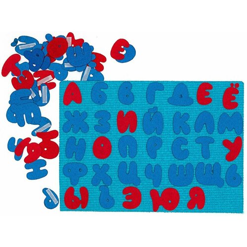 фото Обучающая игра-конструктор из фетра "мои первые буквы" (с игровым полем) веселые липучки