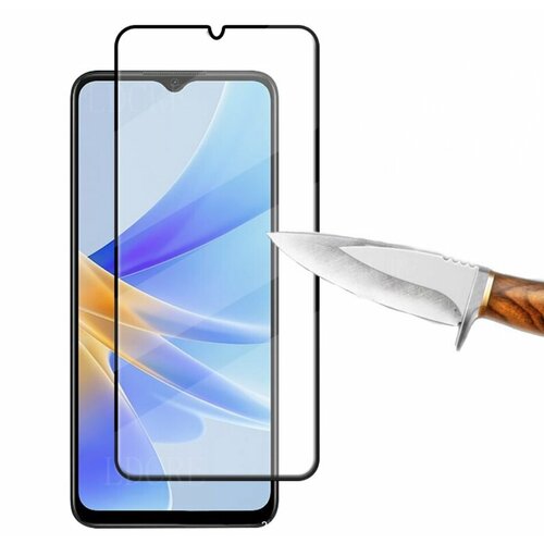 Стекло MyPads 5D Forti Glass для OPPO A17 / OPPO A17k с олеофобным покрытием черное