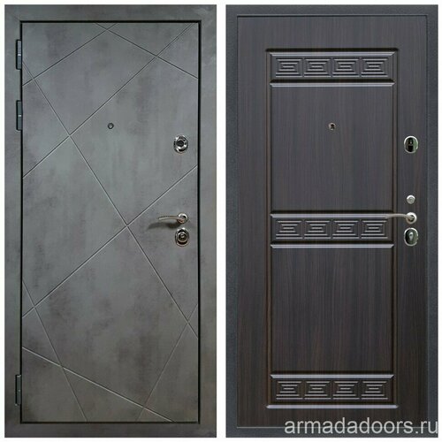 Входная дверь Армада Лофт ТП-90 МДФ панель 16 мм ФЛ-291 Бетон тёмный; МДФ 10 мм ФЛ-242 Эковенге