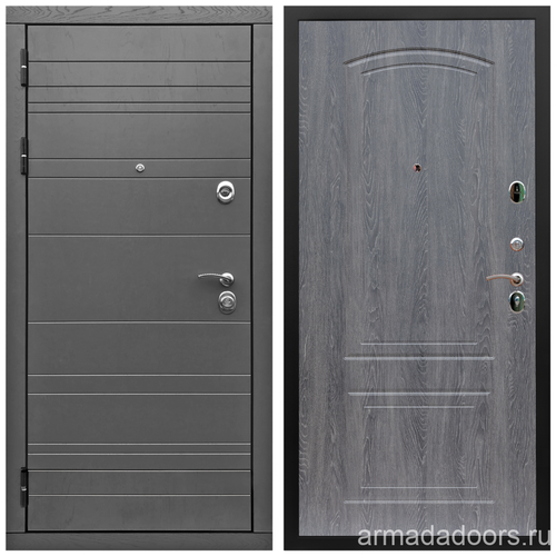 Входная дверь Армада Роял Вуд МДФ 10 мм Роял Вуд графит; МДФ 6 мм ФЛ-138 Дуб Филадельфия графит
