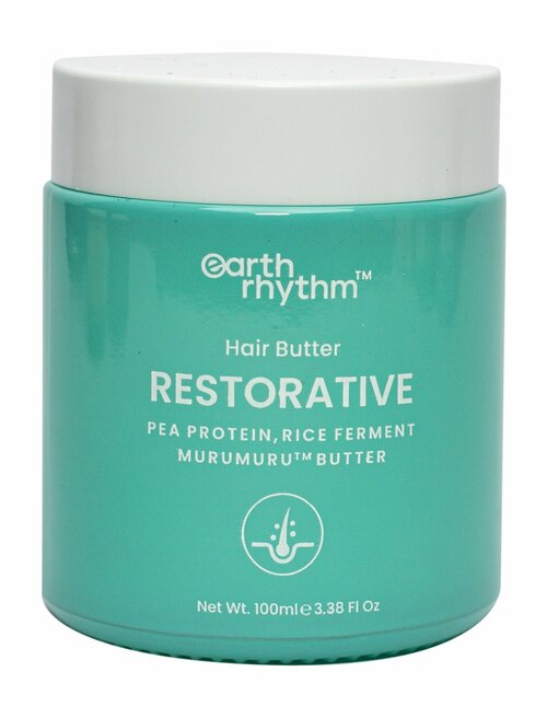 EARTH RHYTHM Restorative Hair Butter Масло твердое для волос с протеином горошка, мурумуру и рисом, 100 мл