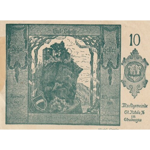 Австрия, Санкт-Никола-ан-дер-Донау 10 геллеров 1914-1920 гг. (№1)