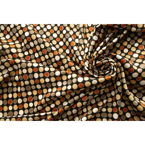 Ткань черный атлас в горох