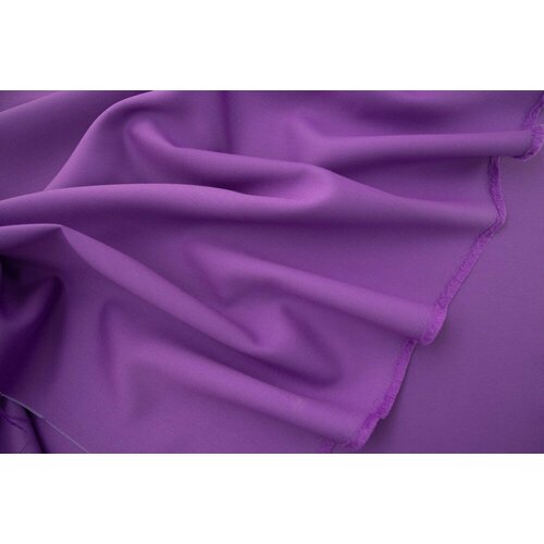 Ткань креп из шерсти и шелка фиолетовый