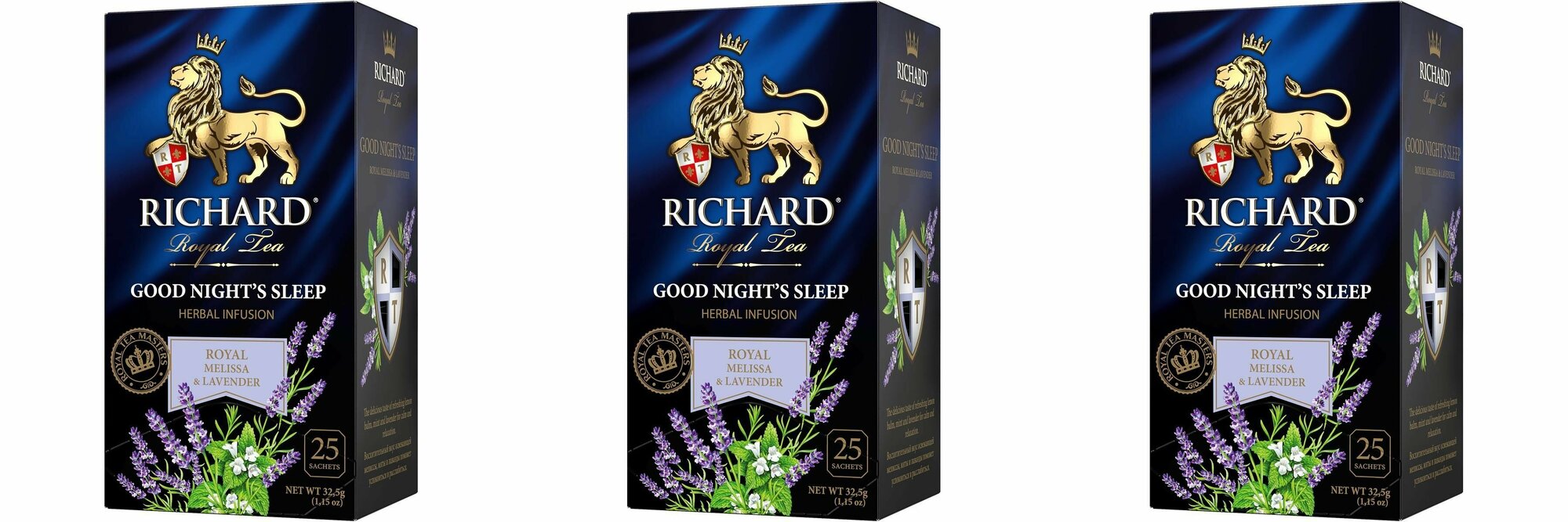 Richard Royal чай Melissa & Lavender Good Nights Sleep 25пак - 3 штуки - фотография № 1