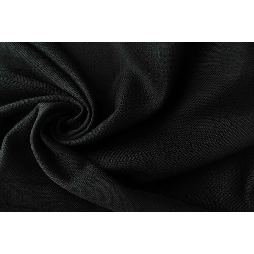 Ткань лен с вискозой черного цвета