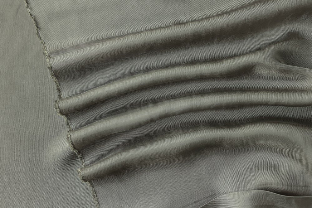 Ткань подклад из купро серо-бежевого цвета