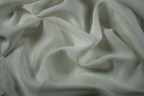 Ткань белый рубашечно-плательный лен