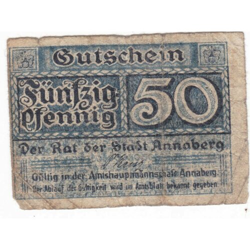 Германия, Аннаберг-Буххольц 50 пфеннигов 1920 г. германия саксония 5 пфеннигов 1864 г b
