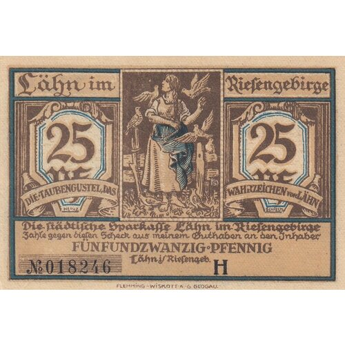 Германия Лан 25 пфеннигов 1914-1924 гг. (2)
