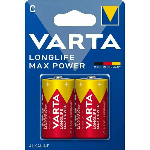 Батарейка Varta Longlife Max Power (C, 2 шт) (4714101402) батарейка алкалиновая космос lr14 упаковка 2 шт