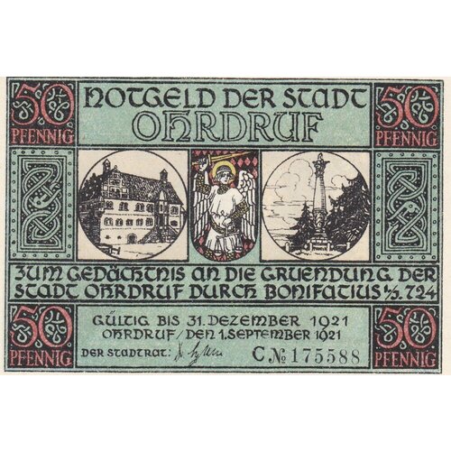Германия (Веймарская Республика) Ордруф 50 пфеннигов 1921 г. (C)