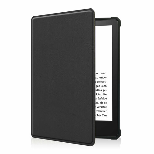 Чехол-обложка MyPads для Amazon Kindle Paperwhite 5/ 11th Gen. 2021 из эко-кожи с функцией включения-выключения и возможностью быстрого снятия черный for amazon kindle paperwhite 5th gen 6th gen 7th gen 10th gen kindle 10th gen 2019 8th gene 2016 6inch tablet case with pattern