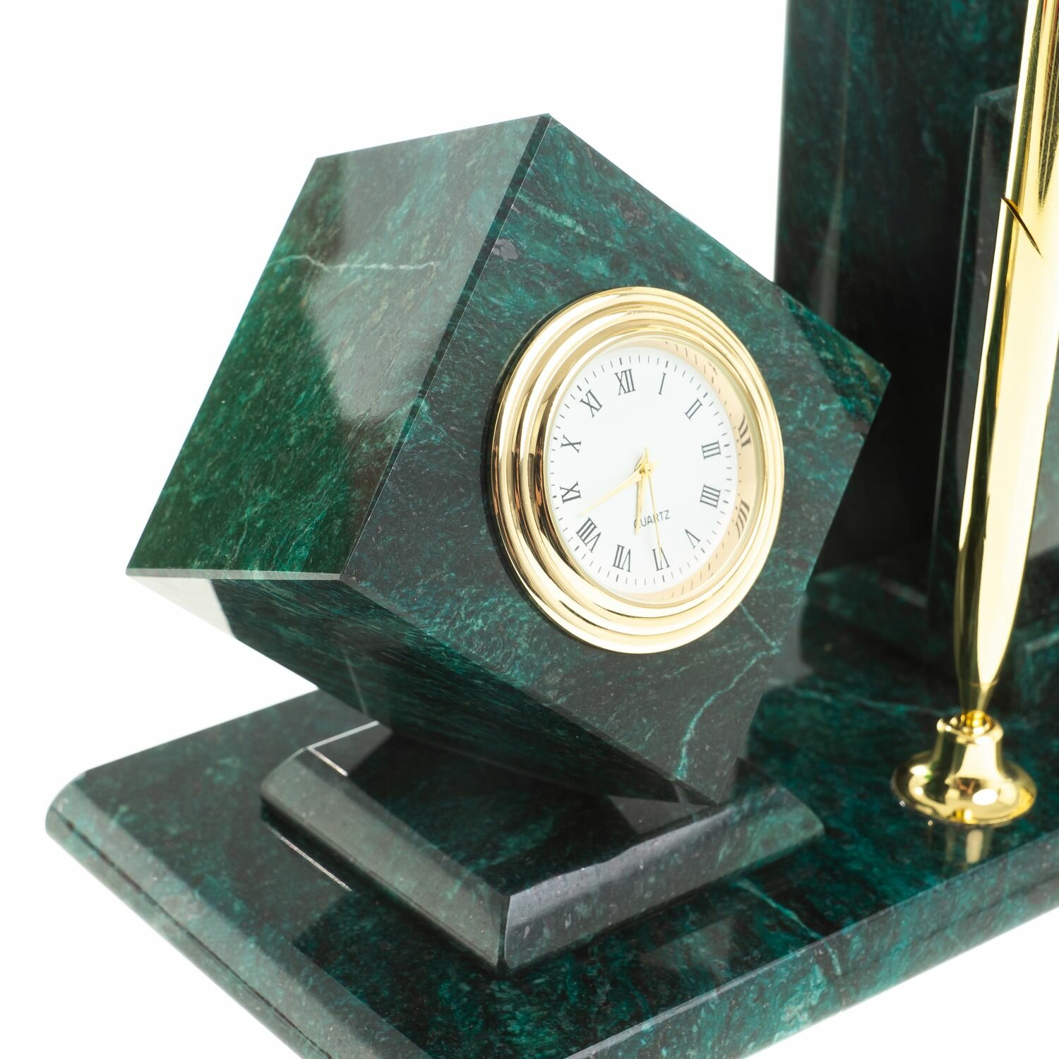 Письменный набор "Герб РФ" камень змеевик 113484 — фото 1