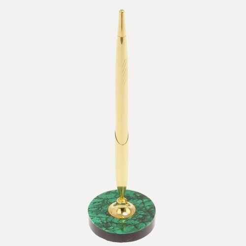 Изображение товара Подставка под ручку круглая из малахита 5,5х5,5х21 см 125960