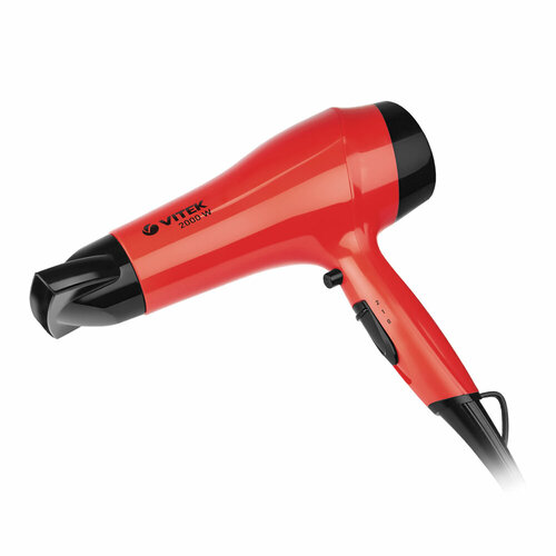 ФЕН для волос 2000ВТ 2 скор 2 темп РЕЖ холод воздух съемн фильтр красн VITEK акция 222000₽