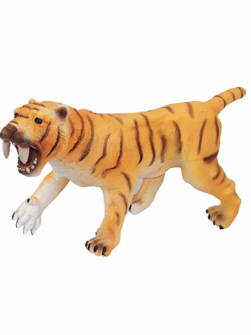 Фигурка животного Тигр, большая коллекционная декоративная игрушка из серии Дикие животные для детей