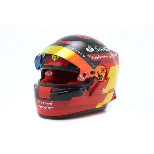 Helmet carlos sainz jr. #55 scuderia ferrari formula 1 2023 / шлем карлоса сайнца феррари (размеры 15 х 11 х 10 см)