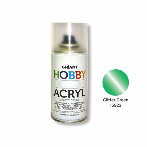 Краска акриловая аэрозоль Ghiant Hobby Colour, 150 мл, зеленый с блестками