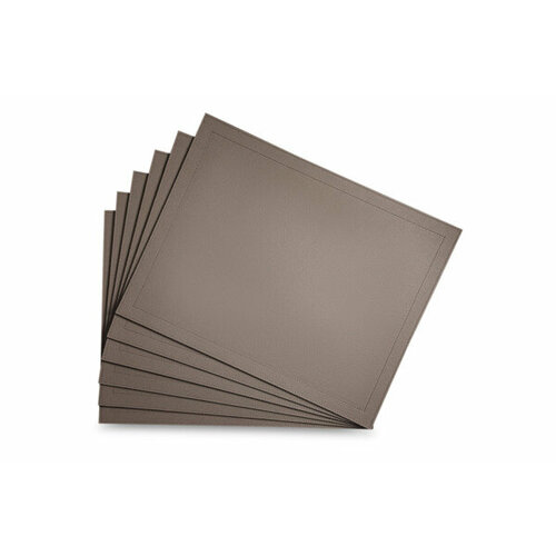 Набор салфеток подстановочных GioBagnara Морис 49,5х39,5 см, 2 строчки, 6 шт, серо-коричневый