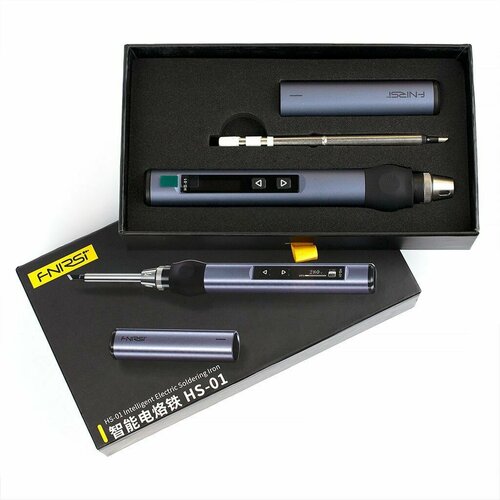 Паяльный комплект FNiRSi HS-01 Синий жало BC2 блок питания QC30 7000₽