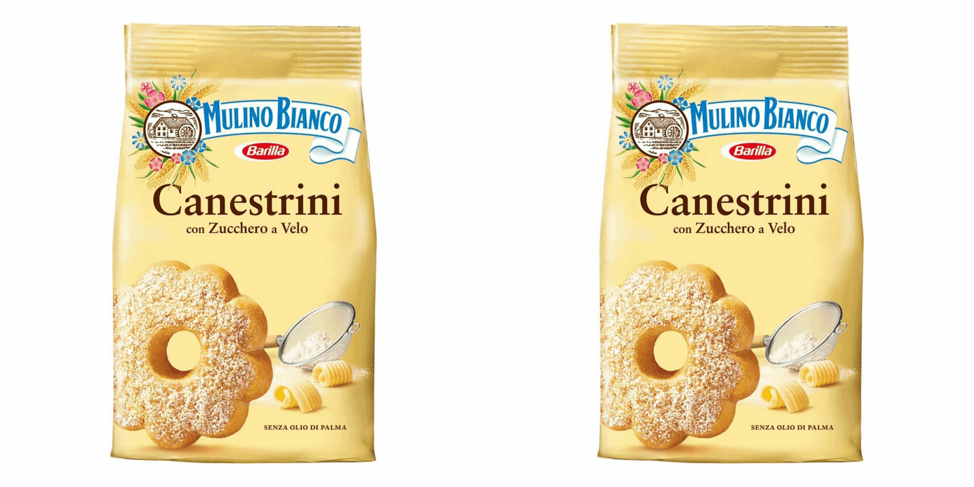 Mulino Bianco Печенье песочное Canestrini, 200 г, 2 уп - фотография № 1