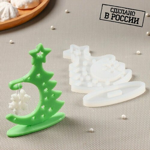 Силиконовая форма 3D Ёлка 1694 см цвет прозрачный 1003₽