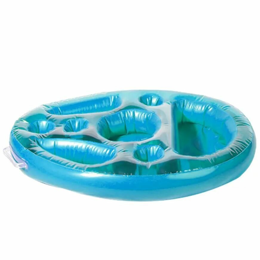 Надувной плавающий Пивной Стол для бассейна синий