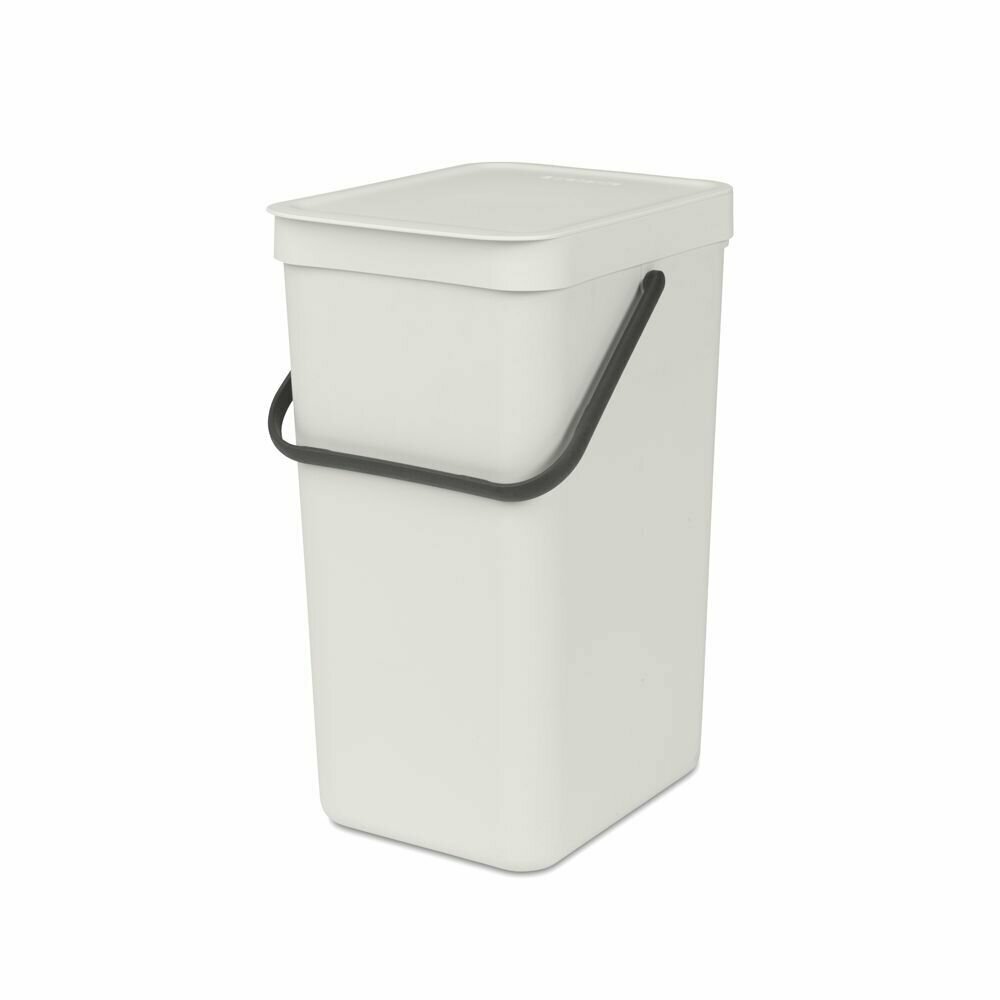 Ведро мусорное Brabantia "Sort & Go" встраиваемое светло-серое 16л 213465