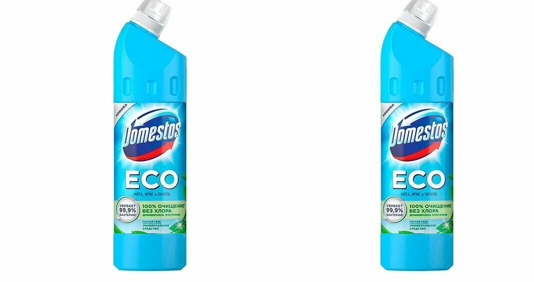 Универсальный чистящий гель, Domestos ECO, свежесть моря, 750 мл, 2 шт