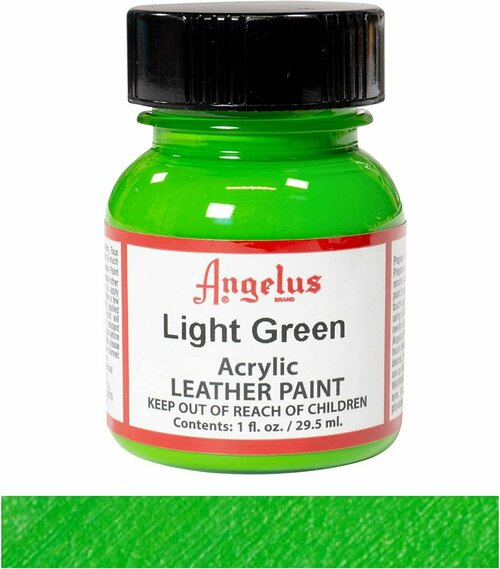 Акриловая художественная краска Angelus для ткани и кожи, Light green 172 (светло-зеленый), 29.5 мл