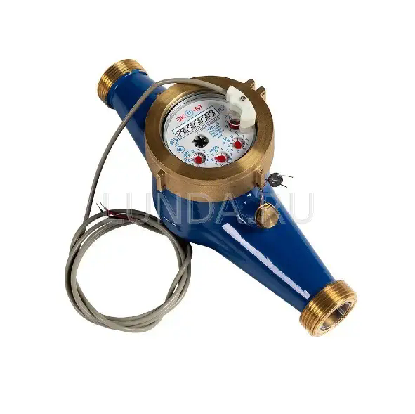 фото Счётчик воды импульсный холодный Экомера-32Ч, многоструйный, антимагнитный, Ду32, L260, чугун, с КМЧ, Эко-М Э-32ХИ-260-СК