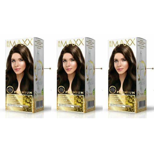 MAXX DELUXE PREMIUM HAIR DYE KIT Набор для окрашивания волос,6.0 Темно-русый,3 шт