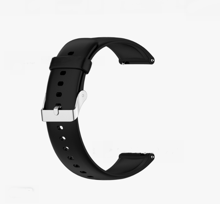 Сменный, гипоаллергенный, силиконовый ремешок-браслет MyPads Hypo для умных смарт-часов realme Watch 2 Pro с функцией быстрой замены, черный