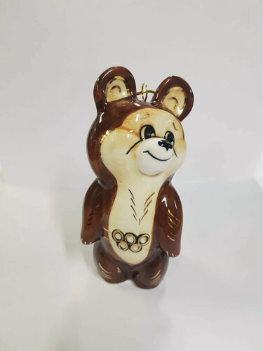 Изображение товара Игрушка на елку Олимпийский Мишка, фарфор