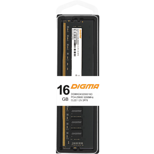 Память оперативная DDR4 16Gb Digma 3200MHz DGMAD43200016D 365300₽