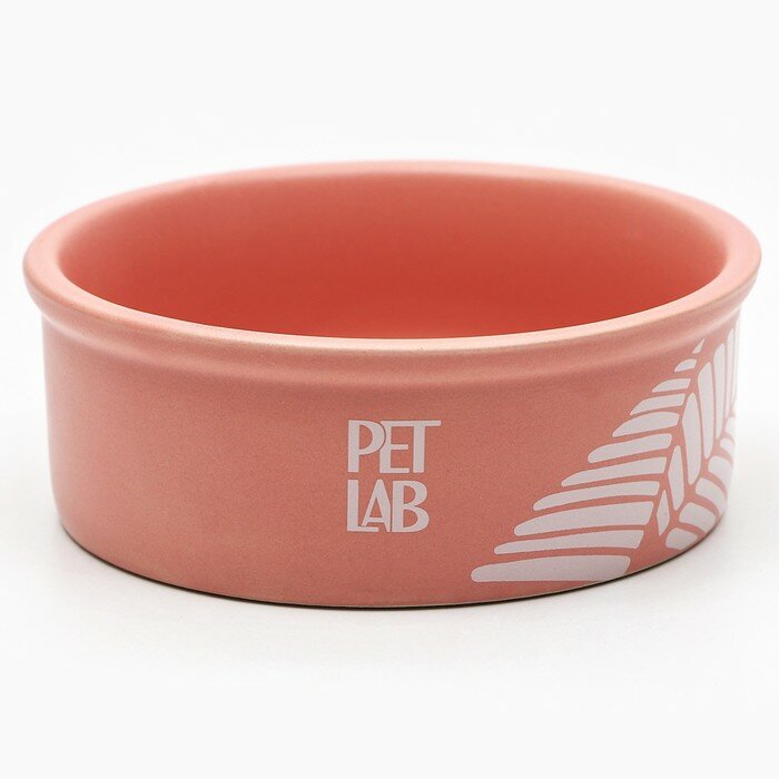 Pet Lab Керамическая миска 200 мл, розовая