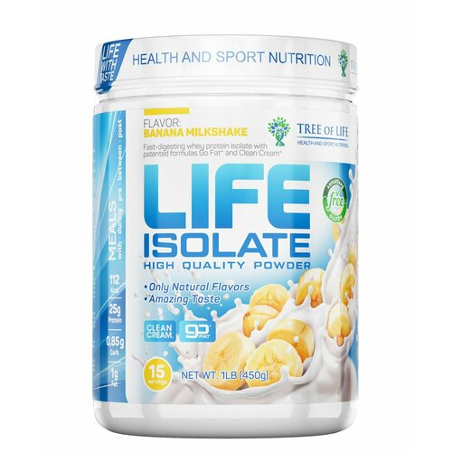 Tree of Life Life Isolate 450 гр (банановый молочный коктейль) tree of life life isolate 1800 гр манго