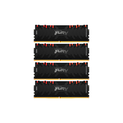 Оперативная память Kingston Память оперативная Kingston 64GB 3600MHz DDR4 CL16 DIMM Kit of 4 1Gx8 FURY Renegade RGB 2591000₽