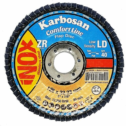 karbosan диск лепестковый 115х22 р60 inox 82100 Лепестковый диск Karbosan 82290