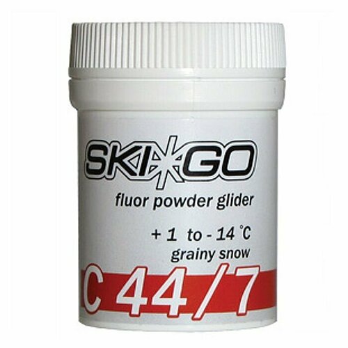 Ускоритель SKIGO C44/7 Red (порошок кроме нового снега) (+1°С -14°С) 30 г. парафин skigo hf orange 1 5 45 г