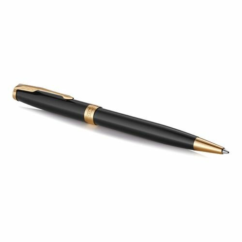 Шариковая ручка поворотная Parker Sonnet Core K530 LaqBlack GT черный M 1931497 - фото №9
