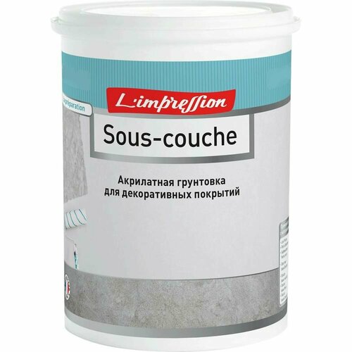 Пигментированная грунтовка для декоративных покрытий L’impression Sous-couche грунтовка vincent sous couche bois 9 2 кг 9 л