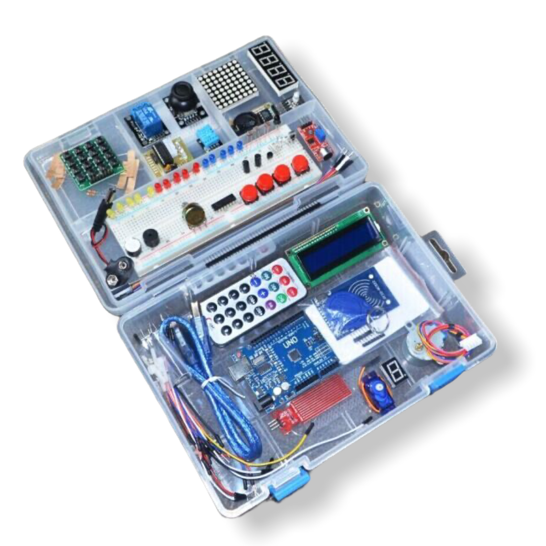 Обучающий набор контроллер Arduino UNO R3 Starter Kit обновленная версия с RFID модулем для начинающих в пластиковом кейсе Kit №1 — фото 1