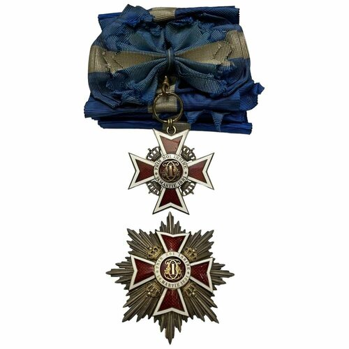 орден за заслуги перед компанией i степени Румыния, орден Корона Румынии I степень 1932-1947 гг. (в коробке)